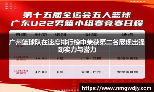 广州篮球队在速度排行榜中荣获第二名展现出强劲实力与潜力